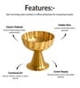 Golden Metal Fluted Pedestal Bowl