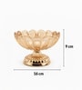 Golden Hammered Metal Bowl With Matte Texture