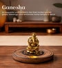 Golden Decorative Brass Lord Ganesha idol