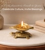 Golden Decorative Brass Turtle Oil Lamp Diya