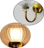 Decorative Brass Wall Light with Clear Glass Globe