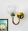 Decorative Brass Wall Light with Clear Glass Globe
