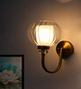Decorative Brass Wall Light with Clear Glass Globe