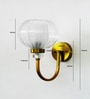 Decorative Brass Wall Light with Clear Glass Globe