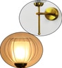 Decorative Brass Wall Sconce Clear Kharbuja Glass Wall Light
