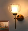 Decorative Brass Wall Sconce Clear Kharbuja Glass Wall Light