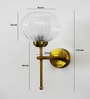 Decorative Brass Wall Sconce Clear Kharbuja Glass Wall Light