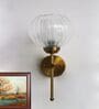 Decorative Brass Wall Sconce Clear Kharbuja Glass Wall Light