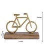 Decorative Aluminium Cycle Showpiece With Wooden Base