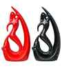 Decorative Fish Girl Statues| Fish Angels Showpieces| Creative Mermaid Angel Fish Idols (Set of 2 Black Red)| Home Decor Items for Living Room Bedroom Hall Office Hotel| Gifts for Birthday