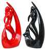 Decorative Fish Girl Statues| Fish Angels Showpieces| Creative Mermaid Angel Fish Idols (Set of 2 Black Red)| Home Decor Items for Living Room Bedroom Hall Office Hotel| Gifts for Birthday