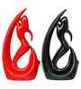 Decorative Fish Girl Statues| Fish Angels Showpieces| Creative Mermaid Angel Fish Idols (Set of 2 Black Red)| Home Decor Items for Living Room Bedroom Hall Office Hotel| Gifts for Birthday