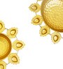 Decorative Floral Set Of 3  Gold Iron Diya