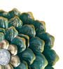 Decorative Flower Green & Gold Metal Wall Art