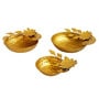 Decorative Flower Set Of 3 Gold Iron Urli