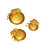 Decorative Flower Set Of 3 Gold Iron Urli