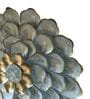 Decorative Flower Grey Metal Wall Art