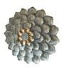 Decorative Flower Grey Metal Wall Art