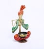 Decorative Handcrafted Multicolor Krishna Candle Holder Metal Tea Light Holder