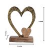 Decorative Aluminium Heart Showpiece With Wooden Base