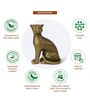 (1Pc) Gold Metal Cheetah Decorative Statue For Living Room & Office