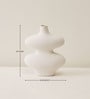 Decorative Infinity Oreo Set Of 2 White Ceramic Vase