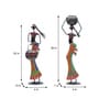 Decorative Lady Iron Figurine With Inbuilt Tealight Holder Set of 2
