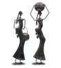 Decorative Lady Iron Figurine With Inbuilt Tealight Holder Set of 2
