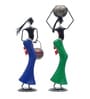 Decorative Lady Iron Figurine With Inbuilt Tealight Holder Set of 2