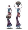 Decorative Lady Iron Figurine With Inbuilt Tealight Holder Set of 2