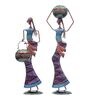 Decorative Lady Iron Figurine With Inbuilt Tealight Holder Set of 2
