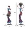 Decorative Lady Iron Figurine With Inbuilt Tealight Holder Set of 2