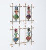 Decorative Lady Gagra S/4 Multicolour Metal Wall Art