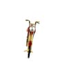 Decorative Metal Handpainted Red Colour Bike Table Clock Showpiece