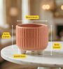 Peach Ceramic Indoor Planter with Drainage