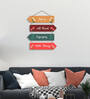 Decorative Motivational  Multicolour Engineered Wood Wall Hanging Quotes