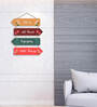 Decorative Motivational  Multicolour Engineered Wood Wall Hanging Quotes