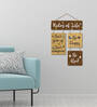 Decorative Motivational  Multicolour Engineered Wood Wall Hanging Quotes