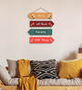 Decorative Motivational  Multicolour Engineered Wood Wall Hanging Quotes