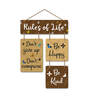 Decorative Motivational  Multicolour Engineered Wood Wall Hanging Quotes