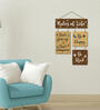 Decorative Motivational  Multicolour Engineered Wood Wall Hanging Quotes