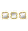 Decorative Mughal (Set of 3) Gold Plastic Wall Mirror