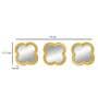 Decorative Mughal (Set of 3) Gold Plastic Wall Mirror