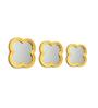 Decorative Mughal (Set of 3) Gold Plastic Wall Mirror