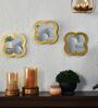 Decorative Mughal (Set of 3) Gold Plastic Wall Mirror