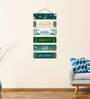 Decorative Multicolour Engineered Wood Wall Hanging Quotes