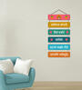 Decorative Multicolour Engineered Wood Wall Hanging Quotes