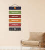 Decorative Multicolour Engineered Wood Wall Hanging Quotes