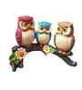 Decorative Owl Resin Showpiece (13 cm, Multicolor)