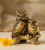 Decorative Owls  Brass Showpiece Gold Finish